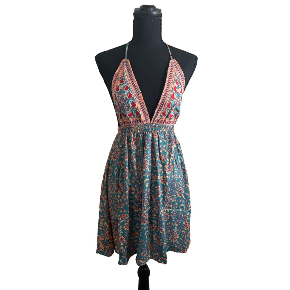 NWT Women's RAGA Dress Size XS Floral Halter Mini